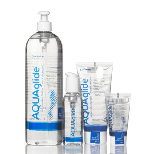 Aquaglide Glidecreme samlet billede af deres mest populære vandbaseret produkter